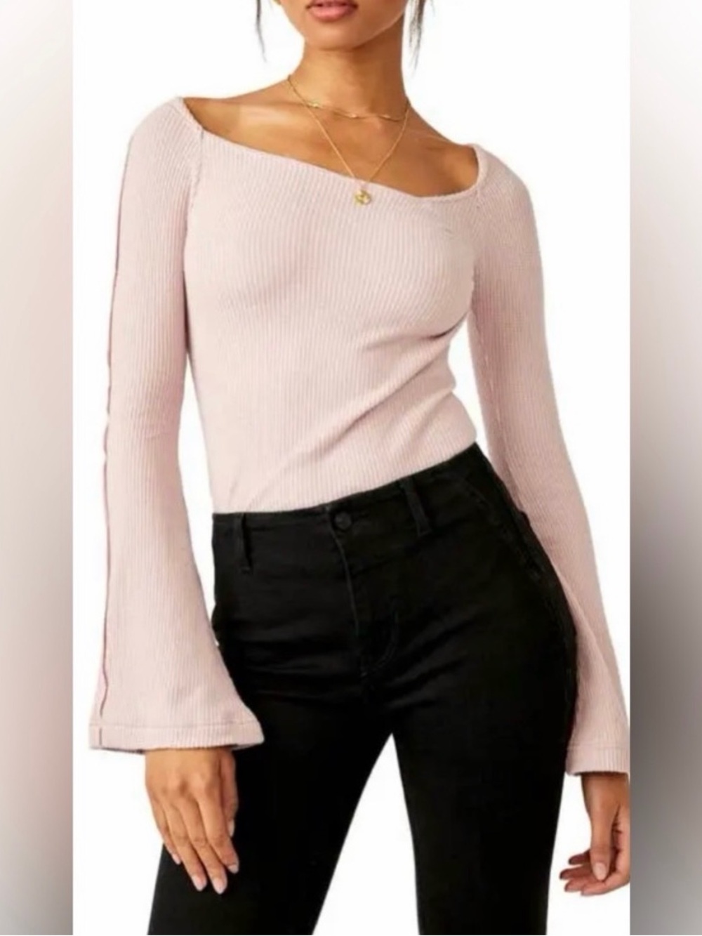 Free People On A Cloud Long Sleeve Bodysuit